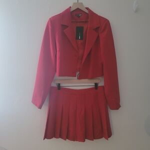 Two-piece Fashion Nova skort blazer set